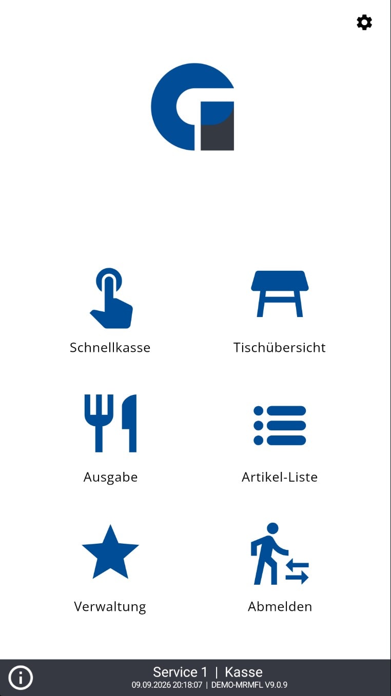 GastroSoft Droid Startseite